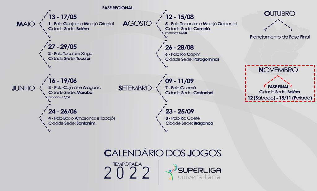 calenadrio superliga universitária 