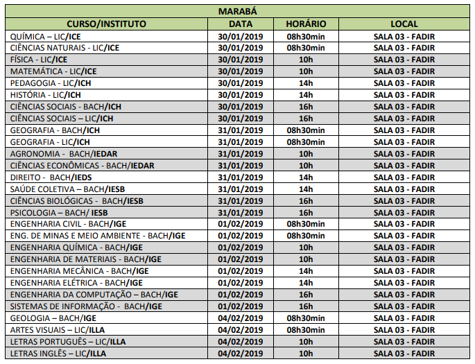 Horarios 1