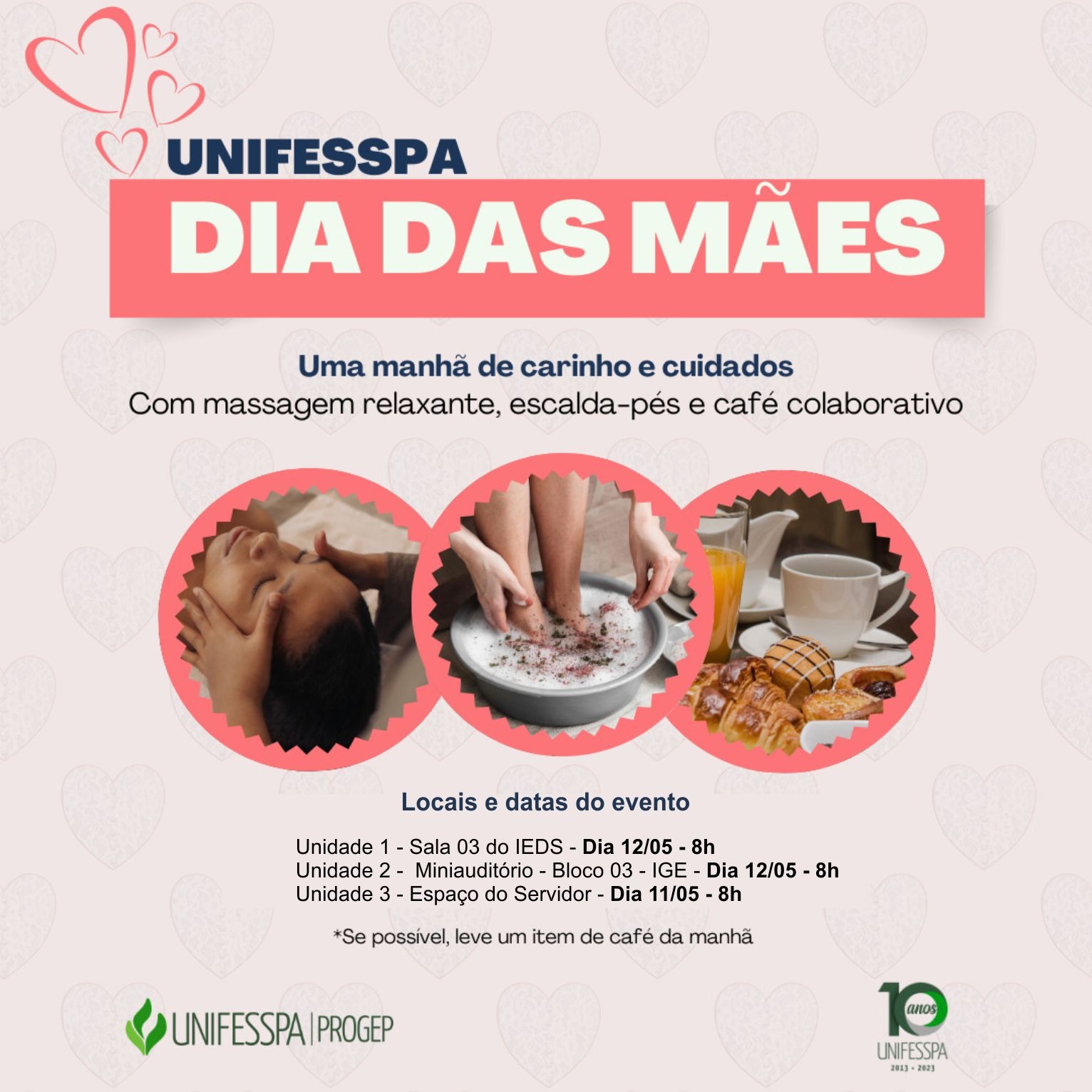 Convite Dia das Mães programação