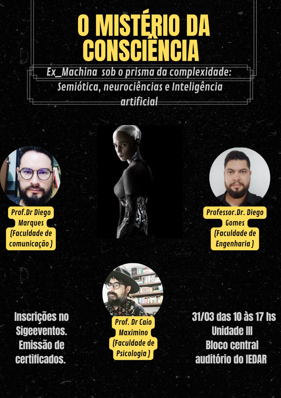 Imagem evento O misterio da Consciencia 