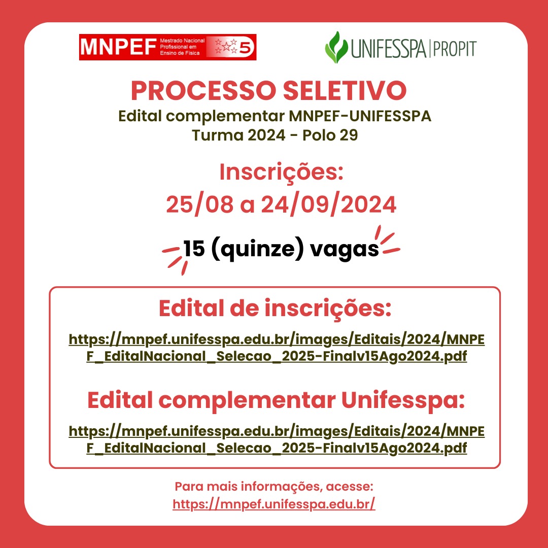 PROCESSO SEL MNPEF