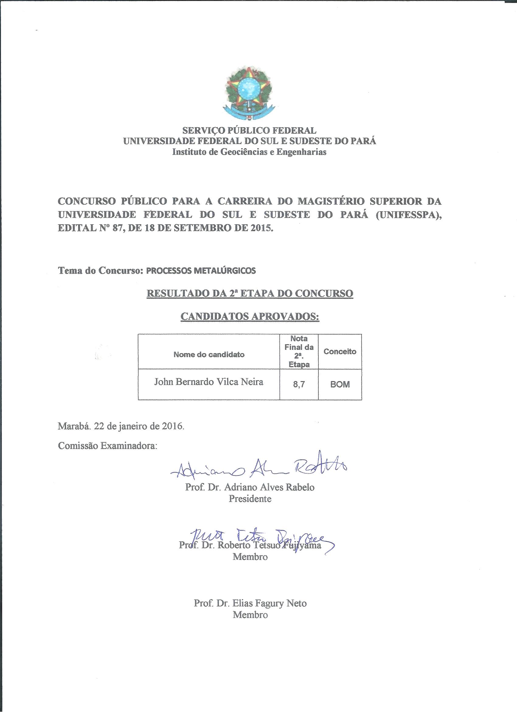 resultado titulos Proc.Metalurgicos